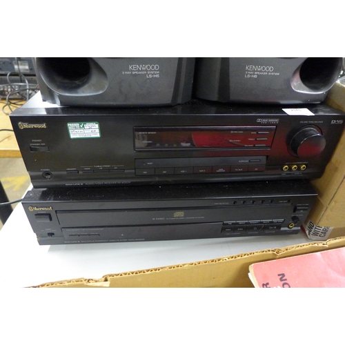 2141 - Sherwood amplifier, Sherwood CD players & pr. of Kenwood LS-H6 speakers