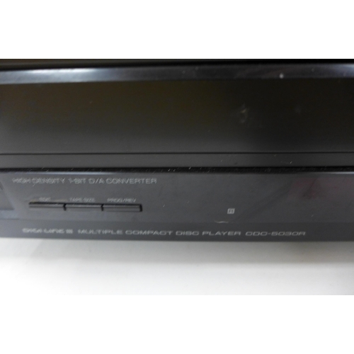 2141 - Sherwood amplifier, Sherwood CD players & pr. of Kenwood LS-H6 speakers