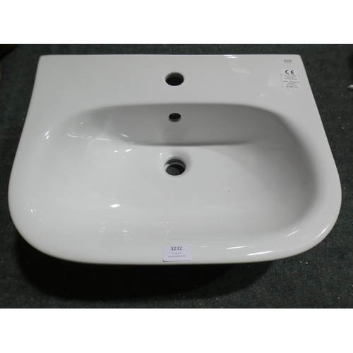 3387 - A Rak ceramic white basin * this lot is subject to VAT