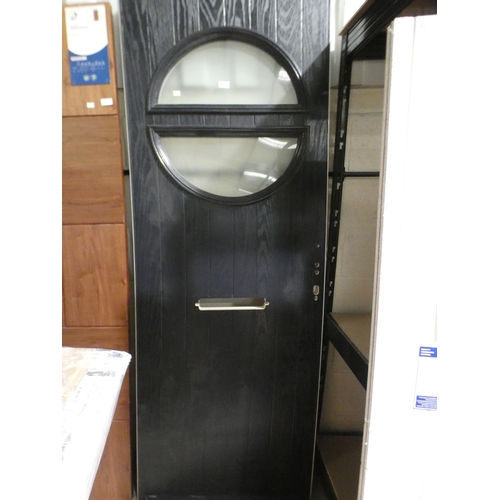 3579 - A navy blue external door (H200cm x W74cm x D4.5cm) * this lot is subject to VAT