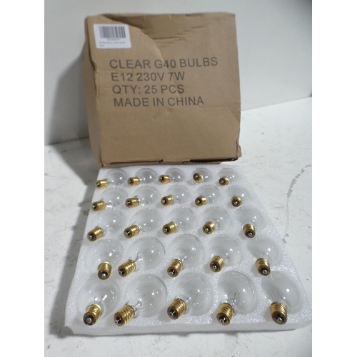 3074 - 25 x G40 replacement light bulbs