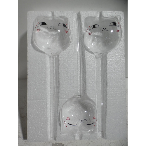 3082 - 3 pc cat shaped, indoor plant drip feeder