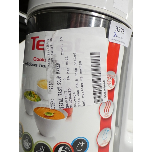 3375 - Tefal Easy Soup Maker (model:- BL841140) (242-234) * This lot is subject to VAT