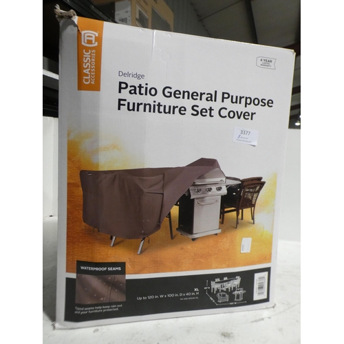 3377 - Patio general purpose furniture set cover (242) * This lot is subject to VAT