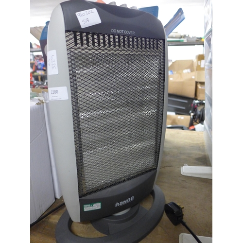 2280 - Glen electric radiator and 3-bar thermostatic oscillating halogen heater