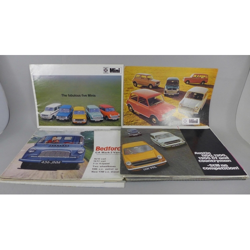 670 - 1950's and 1960's Motoring brochures including Mini