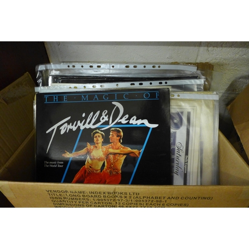 684 - A collection of Torvill and Dean cuttings, newspaper articles, records, etc.