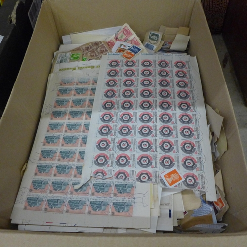 692 - Stamps; large box of stamps, covers, etc.