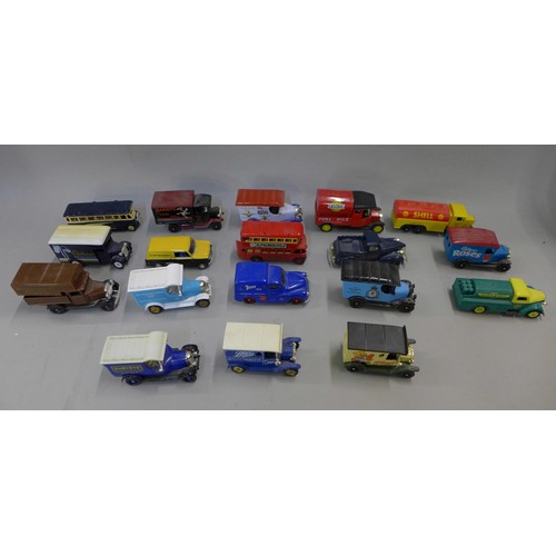 684 - A collection of die-cast model vehicles, (18)