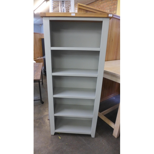 1480 - A Hampshire grey painted and oak large bookcase (marked) * this lot is subject to VAT