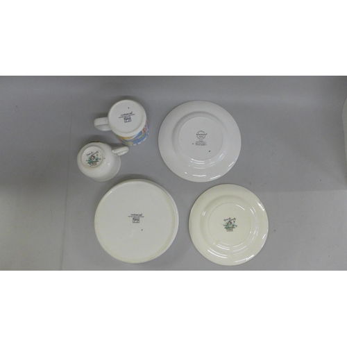 663 - A collection of nursery china including Wade, a Wedgwood plate and Mothercare mug