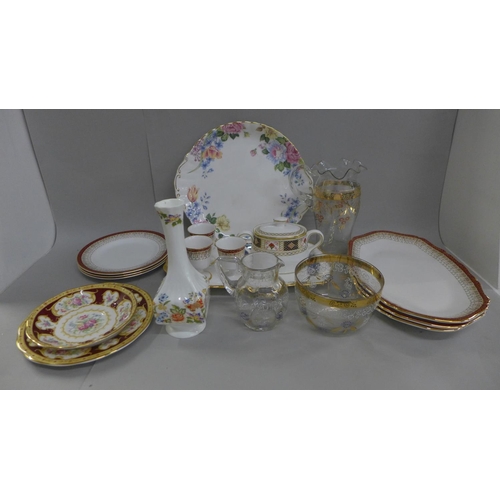 669 - A collection of china including Royal Albert, Royal Grafton, Royal Crown Derby etc. and a set of cir... 