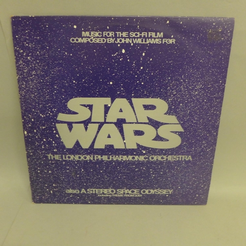 700 - TV Soundtrack LP records including Star Wars, Steptoe and Son, Tony Hancock, etc.