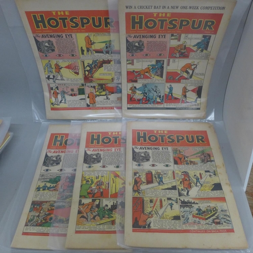 701 - Fifty vintage Hotspur comics (1949-1953)