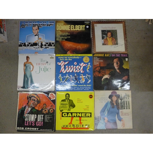 725 - A collection of LP records, 1950's to 1970's, Bob Dylan, Rolling Stones, Blues, etc.