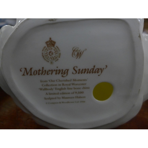 745 - A collection of Wedgwood Jasperware including a lighter, salt and pepper pots, etc., and a Royal Wor... 