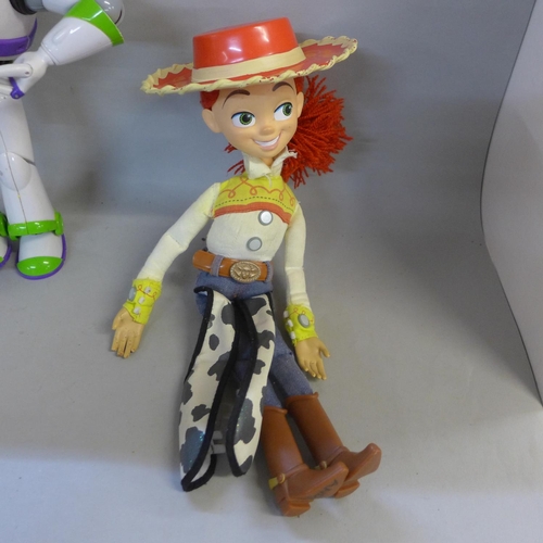 760 - Three Toy Story 1 figures, Buzz Lightyear, Woody and Jessie