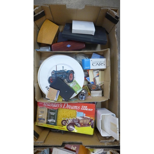 780 - Two boxes of motoring memorabilia