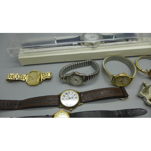923 - A lady's Omega De Ville wristwatch and other watches