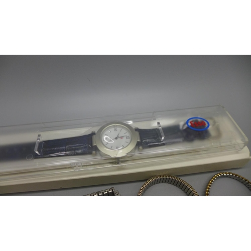 923 - A lady's Omega De Ville wristwatch and other watches