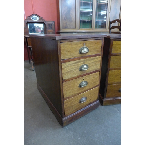 30 - A pair of Victorian mahogany pedestal chests