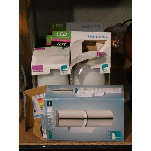 3130 - A small quantity of wall/ceiling mounted lighting * this lot is subject to VAT