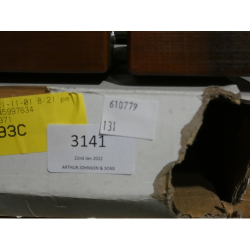 3141 - A brown wood and chrome shower chair * this lot is subject to VAT