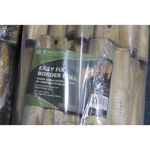 3148 - Two Bags of Easy Fix rolled garden border edging:- 180 x 15cm (4 rolls in each bag) * this lot is su... 
