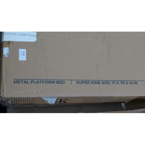 3165 - Superking metal platform bed * This lot is subject to VAT