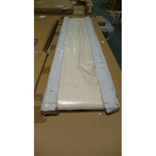 3175 - A natural coloured velour 150cm headboard (5ft x 1 ft 6
