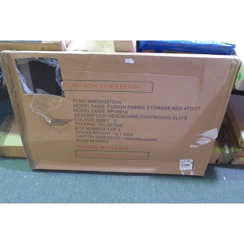 3248 - Grey upholstered fabric (4ft storage bed) - boxed 2 of 2 * This lot is subject to VAT