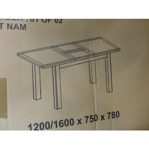 1530 - A Rutland Truffle Painted and Oak 1.2m Butterfly Extending Dining Table *Boxed,Unchecked* *This Lot ... 