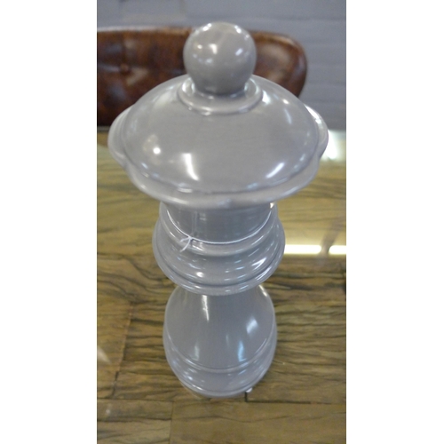 1350 - A grey ceramic queen chess piece, H 30cms (FPC5409)   #