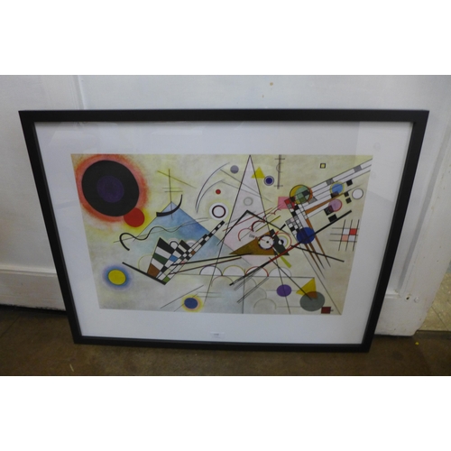 1330 - A Wassily Kandinsky, Composition VIII framed print, 60 x 80 (PPR5125021)   #