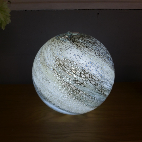 1332 - A hand blown sand and sea lamp, 28cms (GL01851)   #