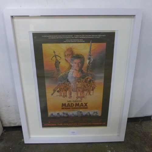 1369 - A 1980's music magazine framed advert for Mad Max Beyond Thunderdome, Mel Gibson and Tina Turner