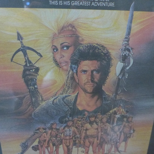 1369 - A 1980's music magazine framed advert for Mad Max Beyond Thunderdome, Mel Gibson and Tina Turner