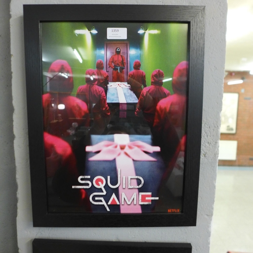 1389 - A Squid Game, Corridor framed print, 30 x 40 (FP13401P06)   #