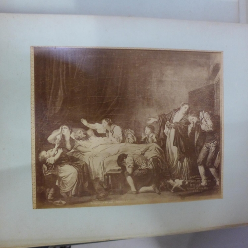 760 - A 19th Century French portfolio; fifty-six photographic prints Versailles Museum; military, classica... 