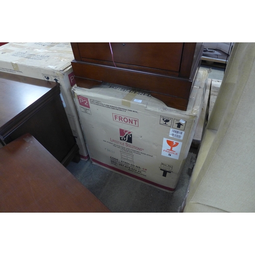 1626 - A Lifestyle Solutions cappuccino finish two drawer bedside chest