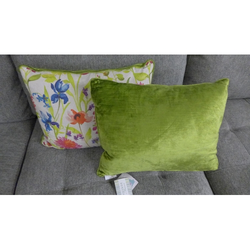 1310 - A pair of Voyage Maison scatter cushions, floral scene with velvet back