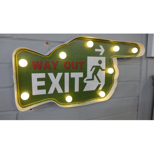 1379 - A 'Way Out' Exit illuminated sign (756912)   #