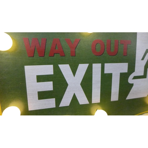 1379 - A 'Way Out' Exit illuminated sign (756912)   #