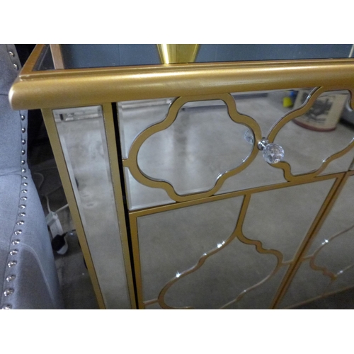 1461 - A large four door four drawer mirrored and gold painted sideboard * this lot is subject to VAT