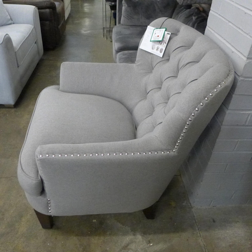 1457 - Home Meridian Fabric Chair With Ottoman, original RRP £374.91 + VAT  * This lot is subject to VAT