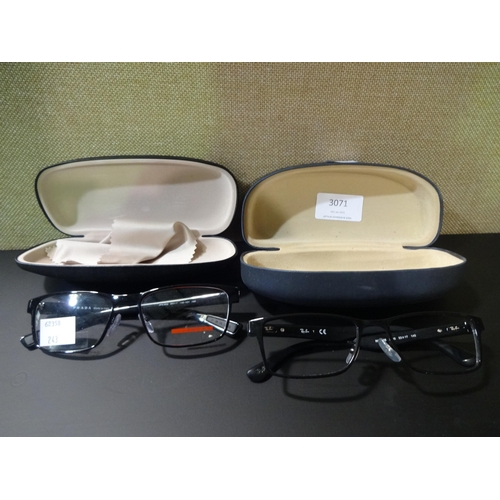 3071 - Rayban Black Metal Glasses and Pair of Prada Black Metal Glasses, original RRP £116.85 + VAT  (243-4... 