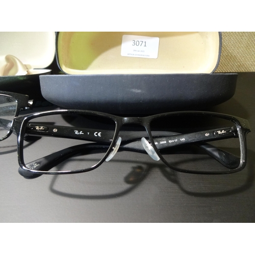 3071 - Rayban Black Metal Glasses and Pair of Prada Black Metal Glasses, original RRP £116.85 + VAT  (243-4... 