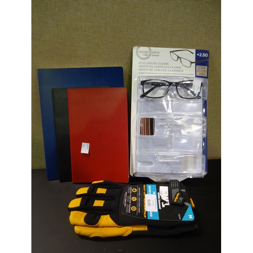 3076 - Moleskine Journals, FGX Men's Classic +2.50 Reading Glasses and Wells Lamont Men's Hydrahyde Gloves ... 