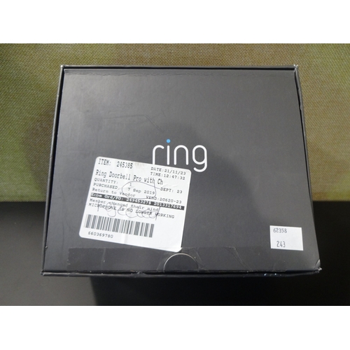 3085 - Ring Doorbell Pro Including Chime and Colour Caps, original RRP £162.41 + VAT (243-408)  * This lot ... 