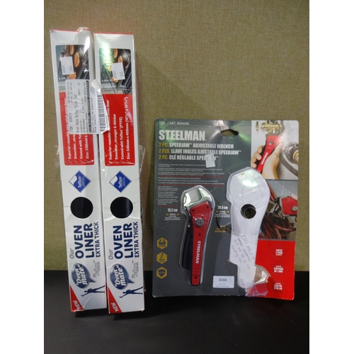 3088 - Oven Mate Oven Liner (Extra Thick) and Steelman Adjustable Wrench  (243-290, 341) * This lot is subj... 